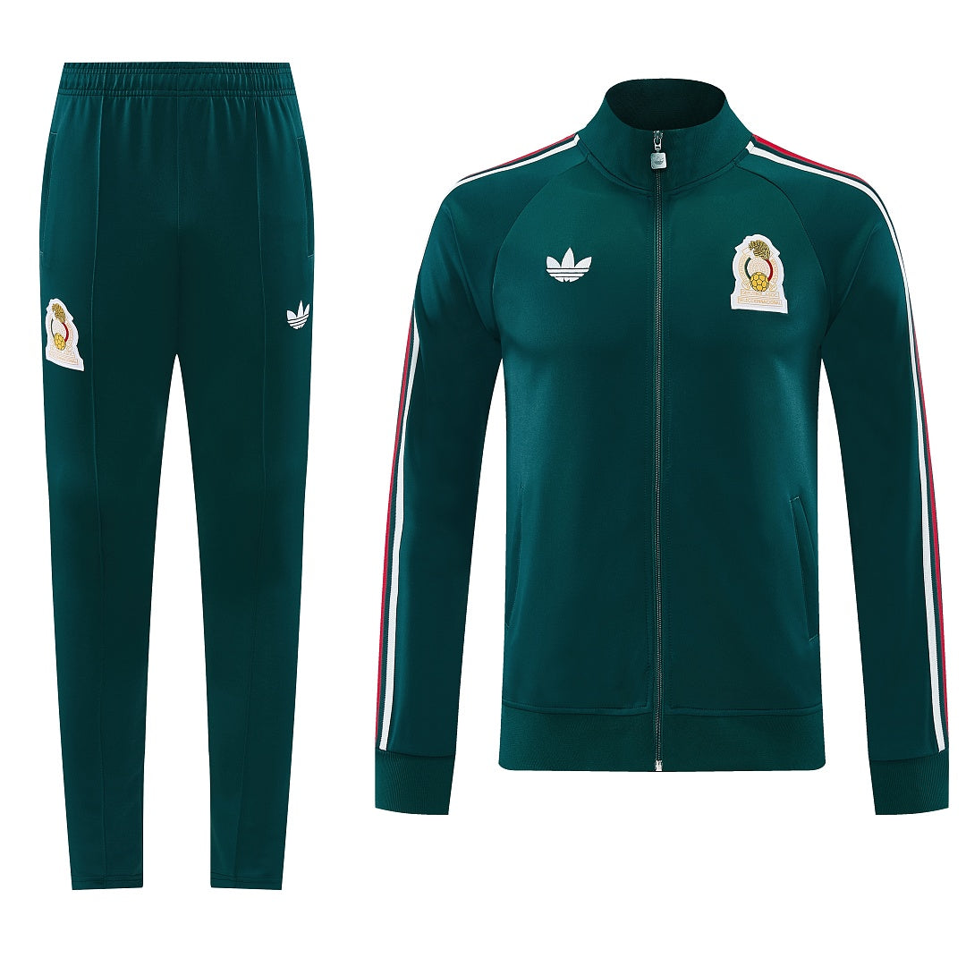 2026/27 Mexico Design 07 Full-Zip Training Suit - Dark Green - full set front