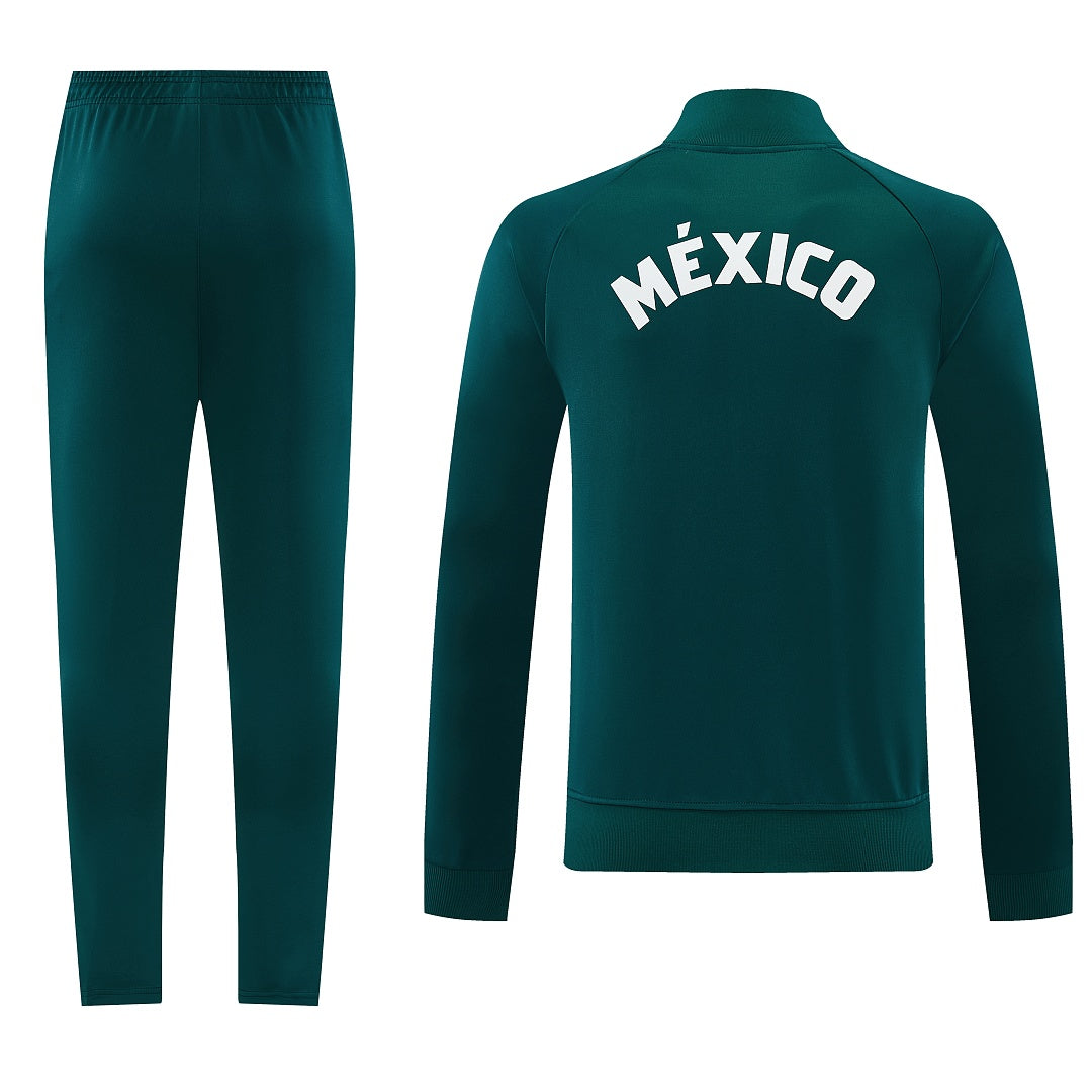 2026/27 Mexico Design 07 Full-Zip Training Suit - Dark Green - full set back