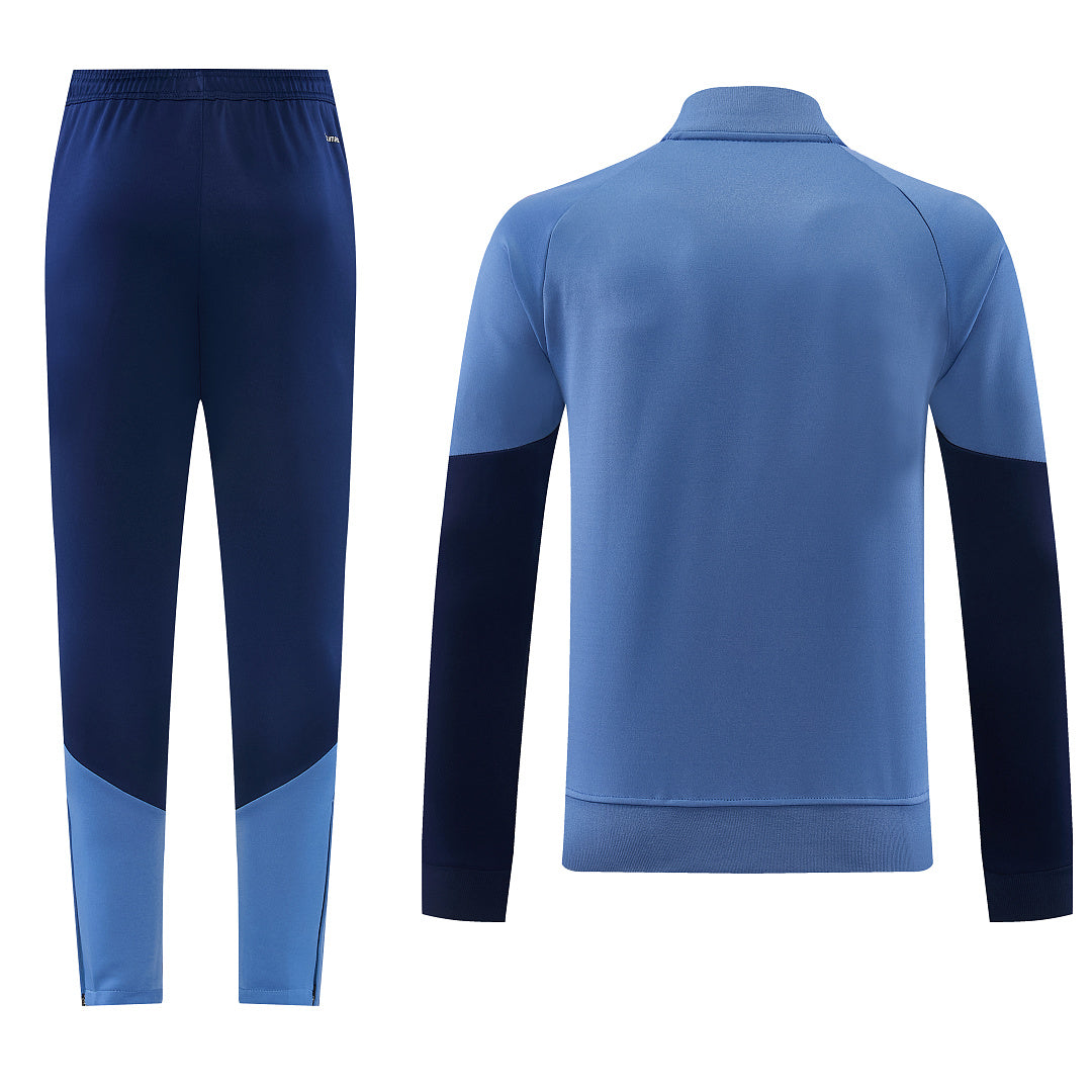 2026/27 Bayern Munich Design 02 Full-Zip Training Suit - Blue Grey/Navy/Red - full set back