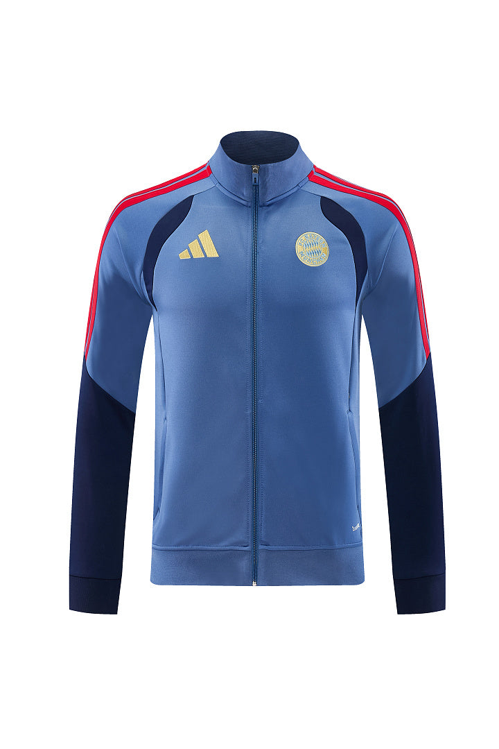 2026/27 Bayern Munich Design 02 Full-Zip Training Suit - Blue Grey/Navy/Red - top front