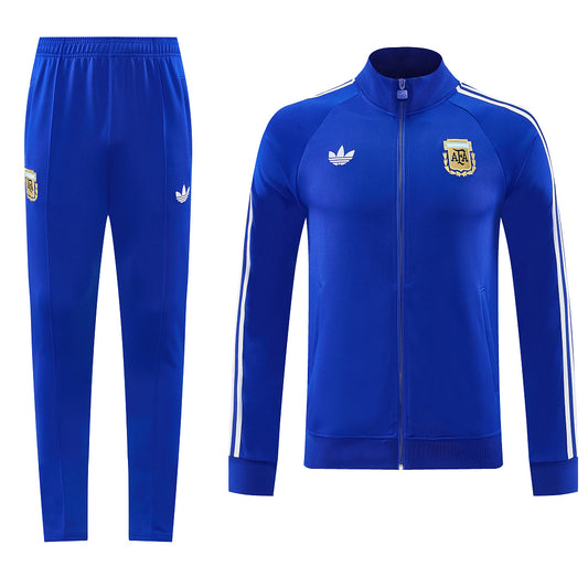 2026/27 Argentina Design 07 Full-Zip Training Suit - Royal Blue/White - full set front