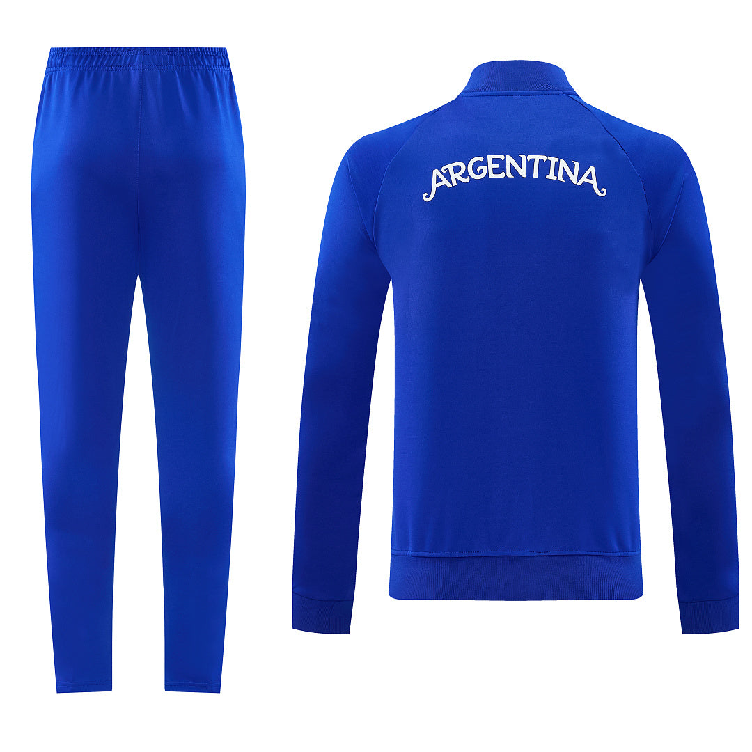 2026/27 Argentina Design 07 Full-Zip Training Suit - Royal Blue/White - full set back