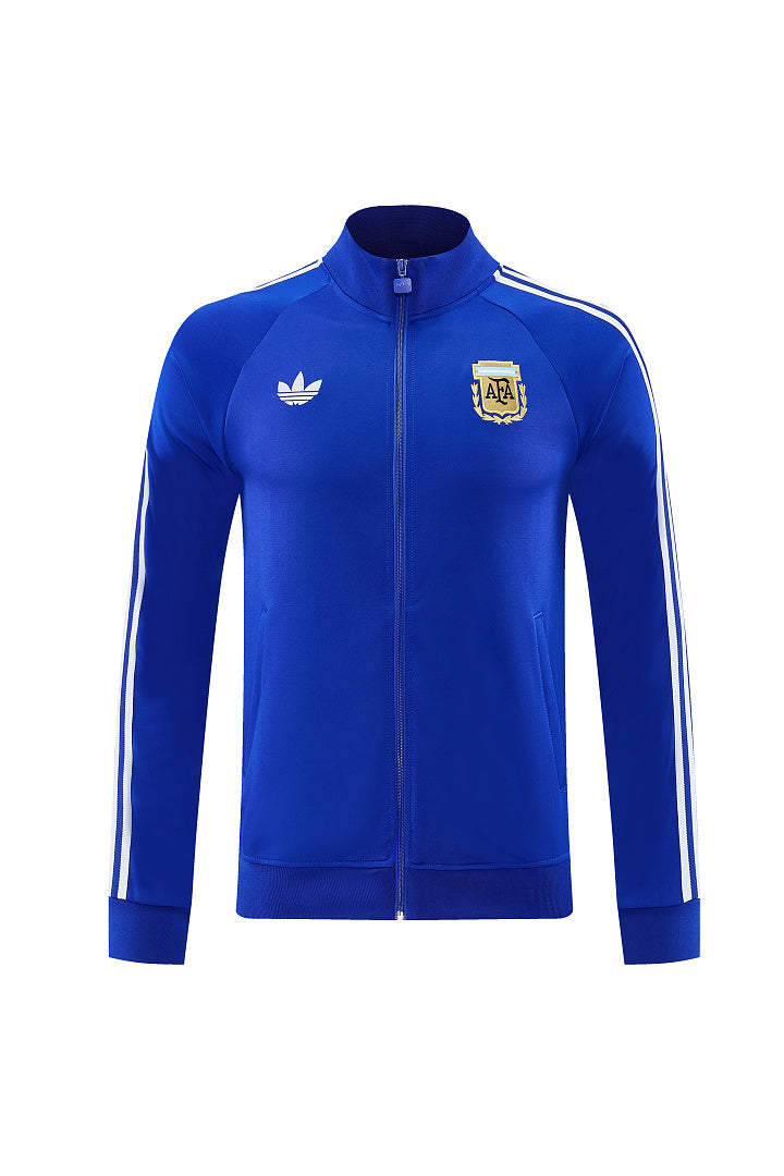 2026/27 Argentina Design 07 Full-Zip Training Suit - Royal Blue/White - top front