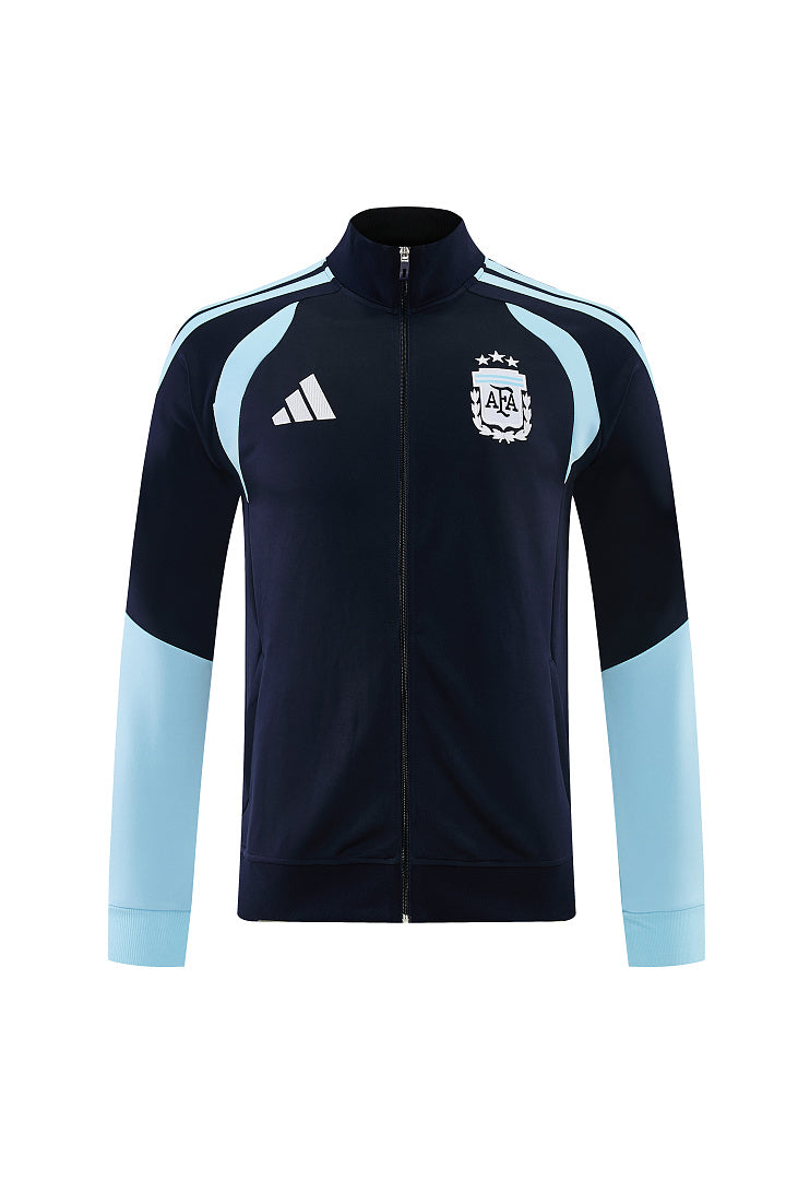 2026/27 Argentina Design 02 Full-Zip Training Suit - Navy/Sky Blue/White - top front