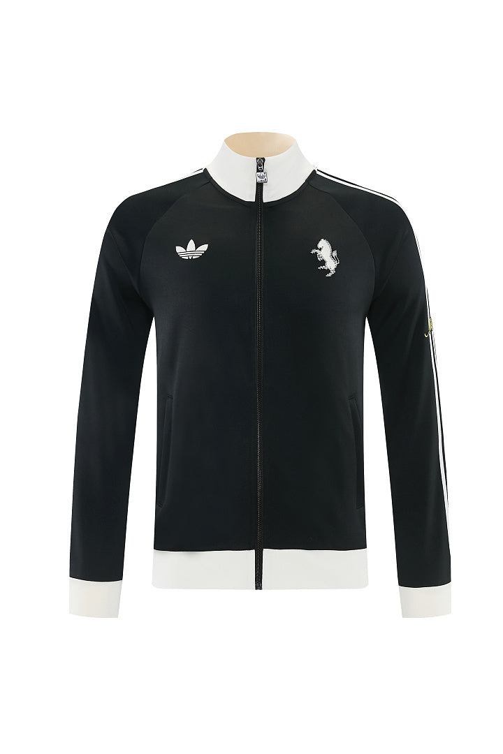 2026/27 Juventus Design 01 Full-Zip Training Suit - Black/White - top front
