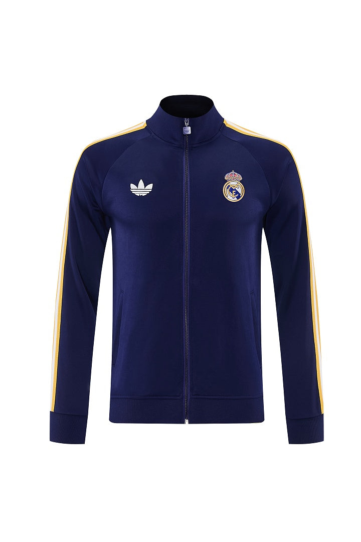2026/27 Real Madrid Design 05 Full-Zip Training Suit - Navy/Gold - top front