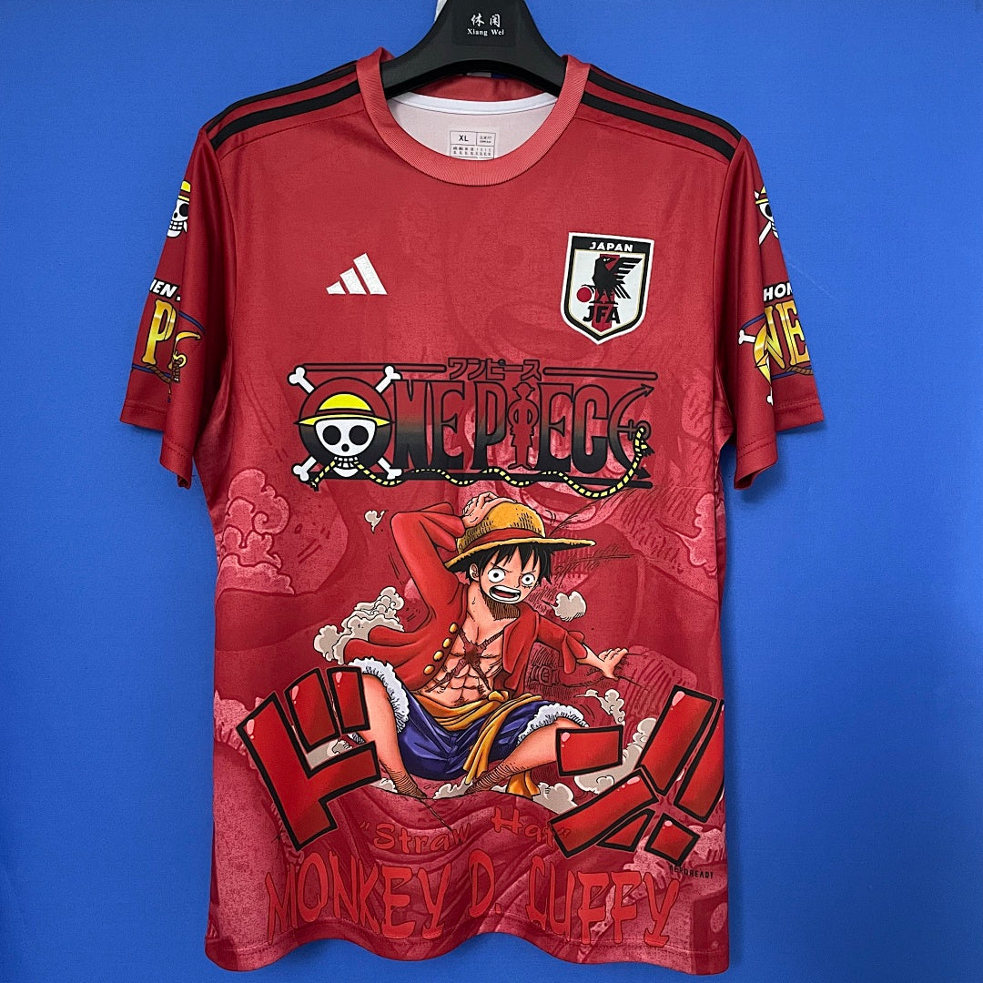 Japan One Piece Straw Hat Luffy Red Special Jersey