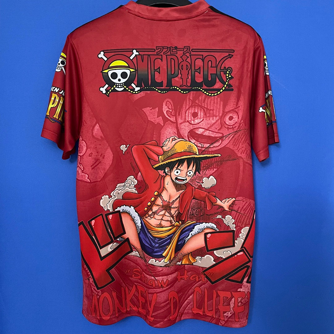 Japan One Piece Straw Hat Luffy Red Special Jersey - view 2