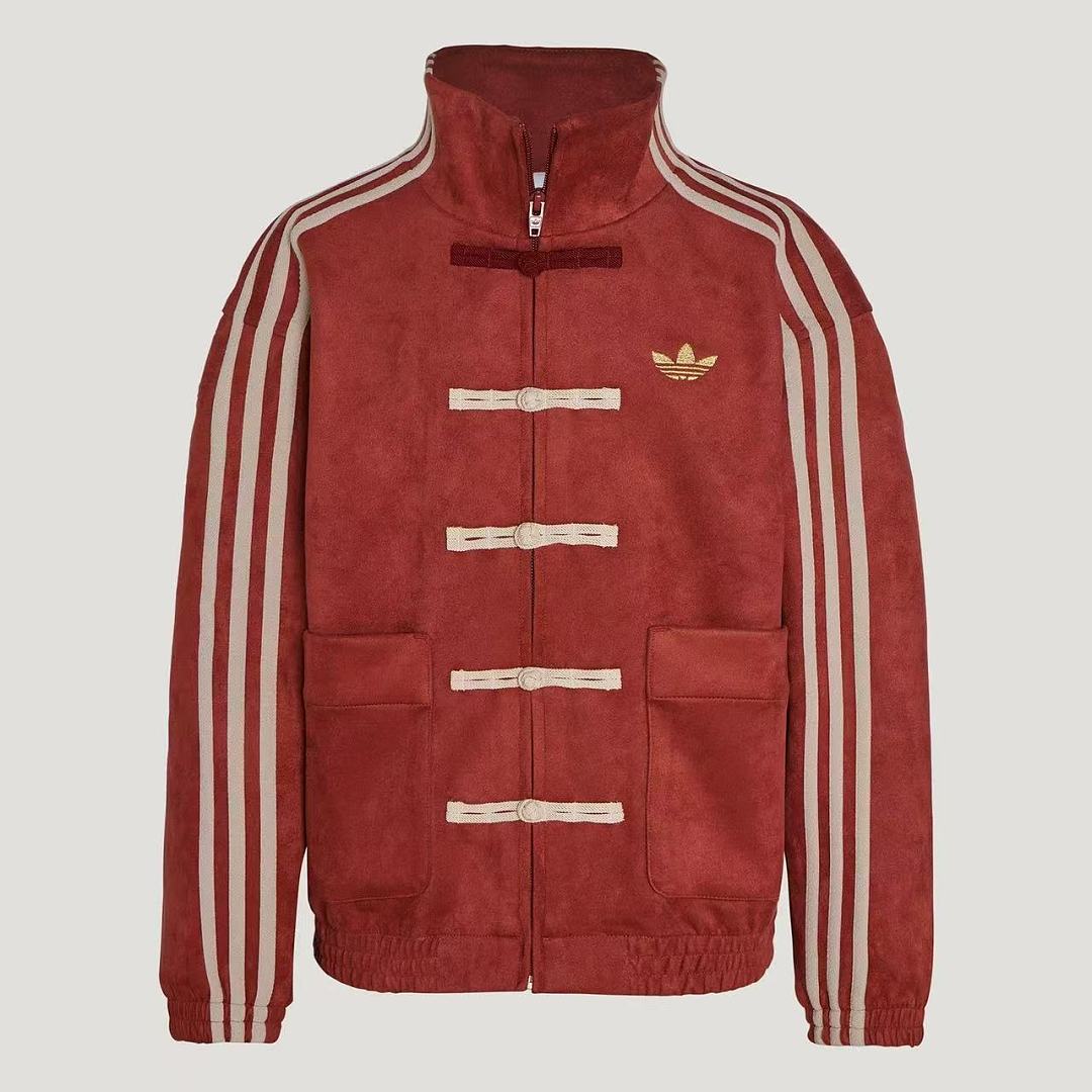 Adidas Trefoil Chinese Toggle Track Jacket - Red front