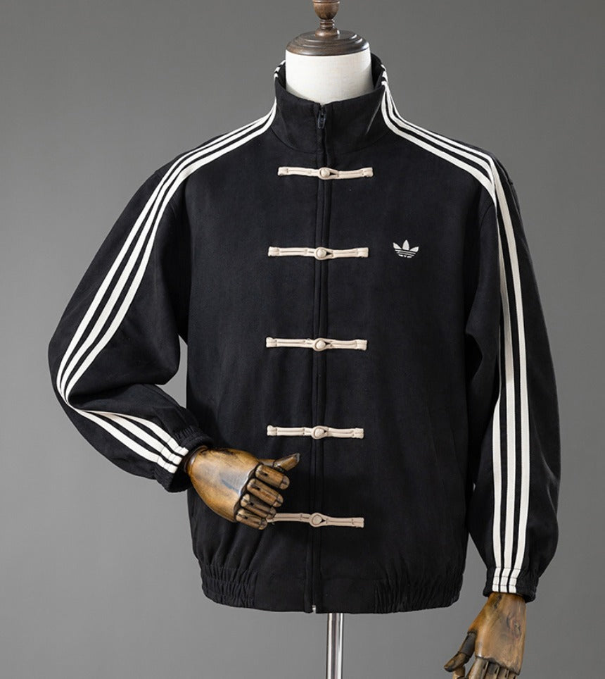 Adidas Trefoil Chinese Toggle Track Jacket - Black front