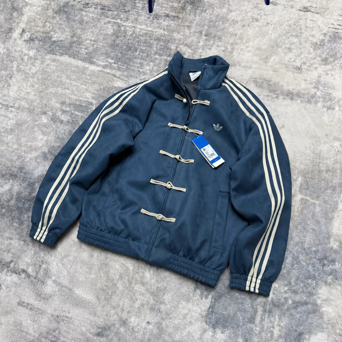 Adidas Trefoil Chinese Toggle Track Jacket - Blue front