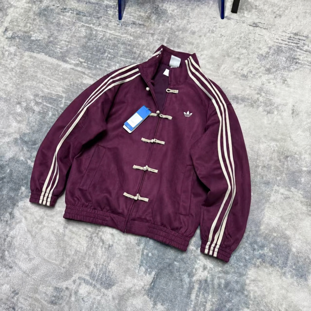 Adidas Trefoil Chinese Toggle Track Jacket - Aubergine front