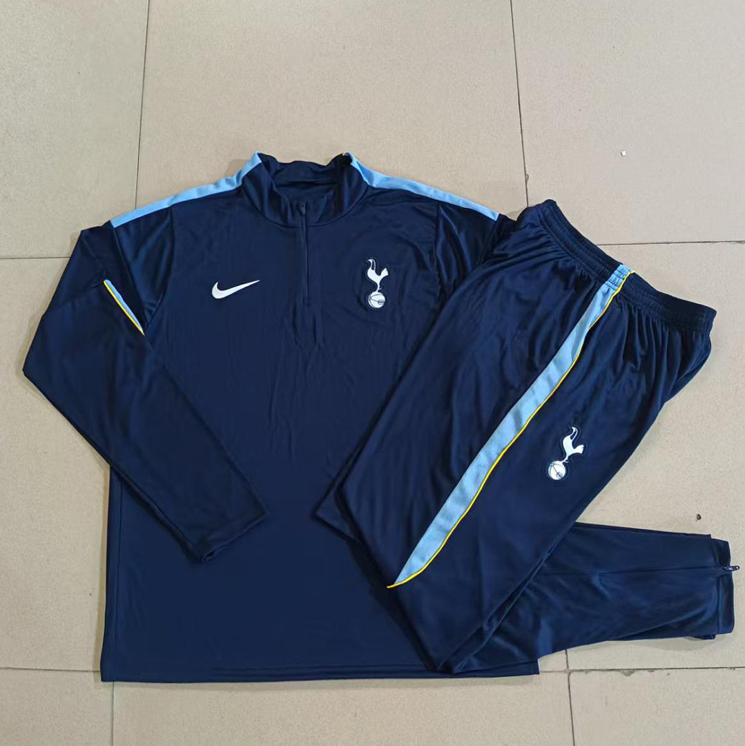 Tottenham Hotspur 2026/27 Half-Zip Kids Winter Training Set - Royal Blue/Navy - clean full set view