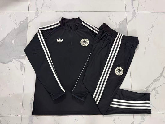 Germany 2026/27 Half-Zip Kids Winter Training Set - Dark Grey - clean full set view