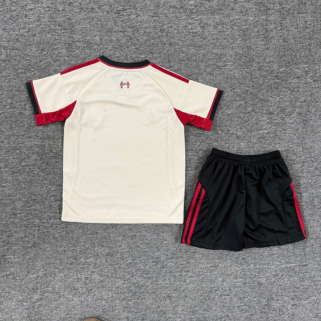 Liverpool 2025/26 Away Kids Football Kit - Back