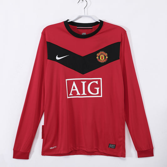 Manchester United 2010 Home Long Sleeve Retro Jersey - Front