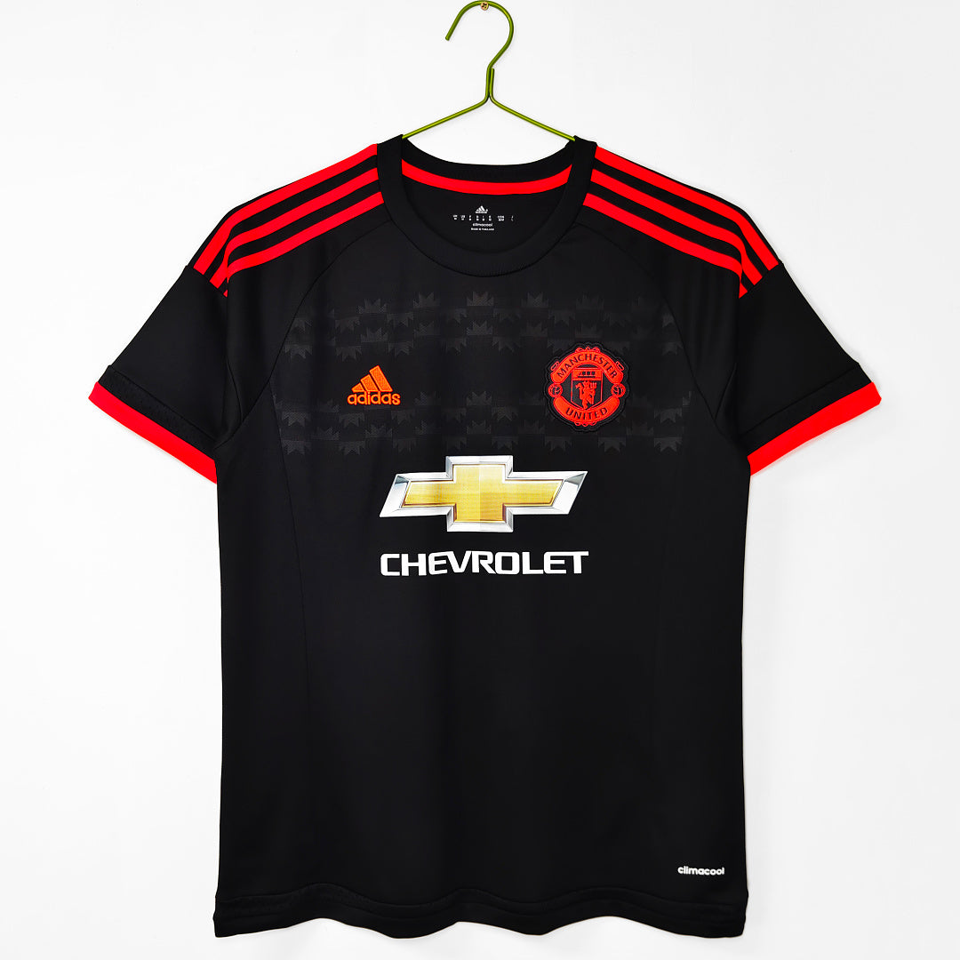 Manchester United 2015/16 Third Black Retro Jersey - Front