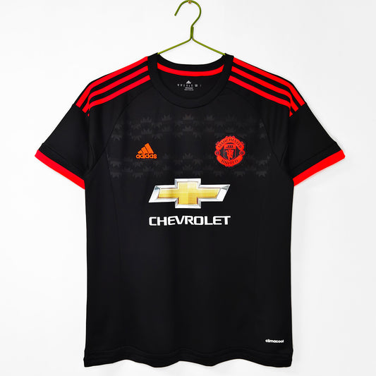 Manchester United 2015/16 Third Black Retro Jersey - Front