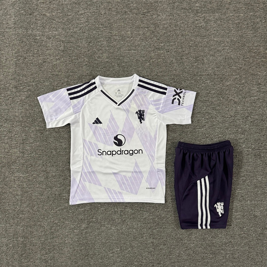 Manchester United 2025/26 Away Kids Football Kit - Front