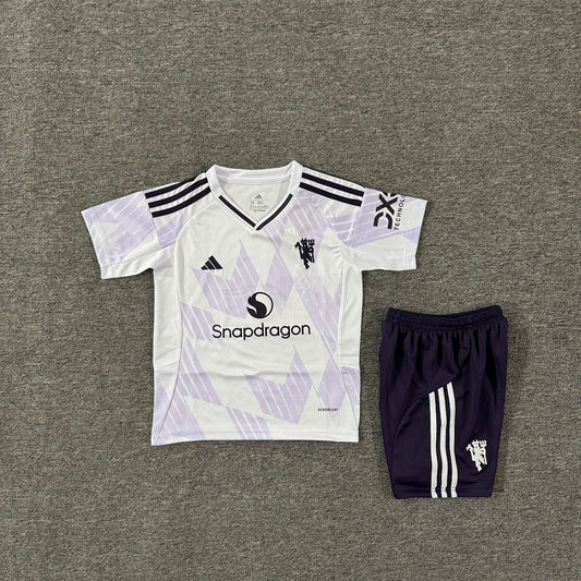 Manchester United 2025/26 Away Kids Football Kit - Front
