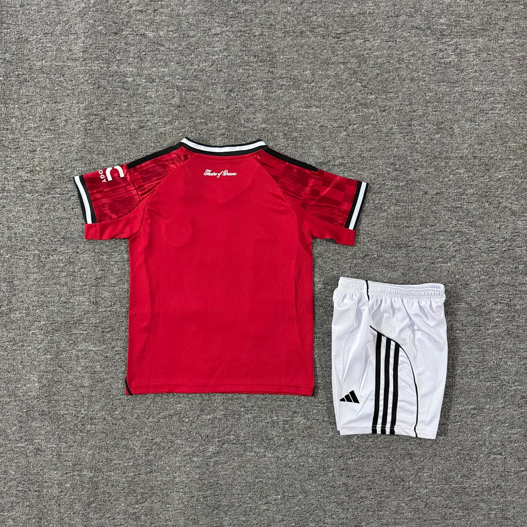 Manchester United 2025/26 Home Kids Football Kit - Back