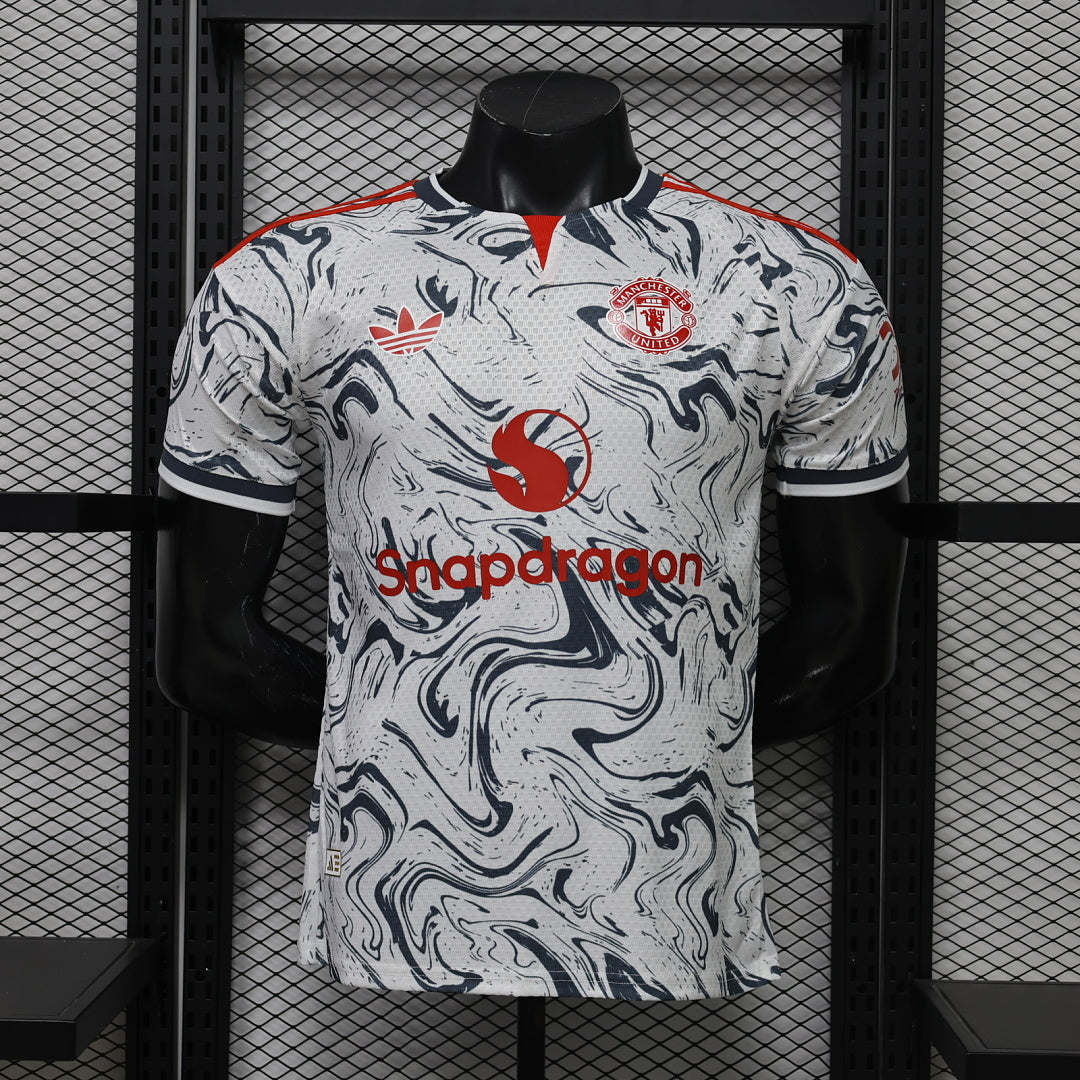 Manchester United 2026/27 Flower White Special Edition Player Version Jersey - Front