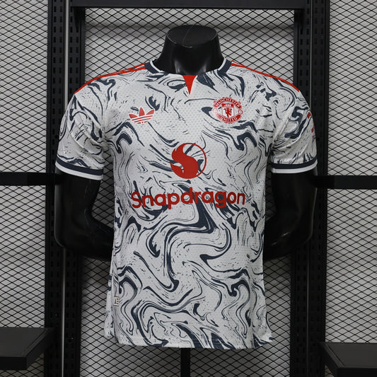 Manchester United 2026/27 Flower White Special Edition Player Version Jersey - Front