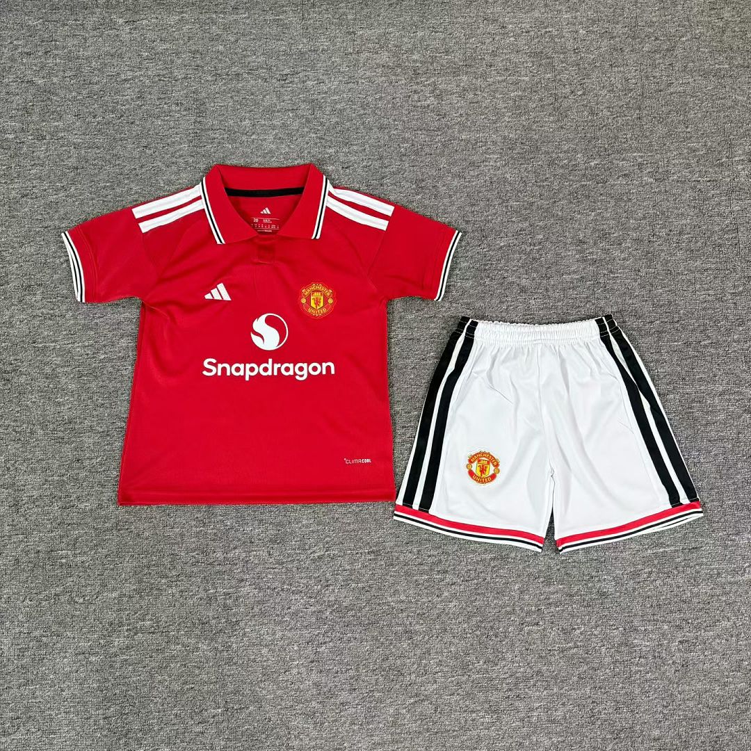 Manchester United 2026/27 Home Kids Football Kit Kids Version - Front