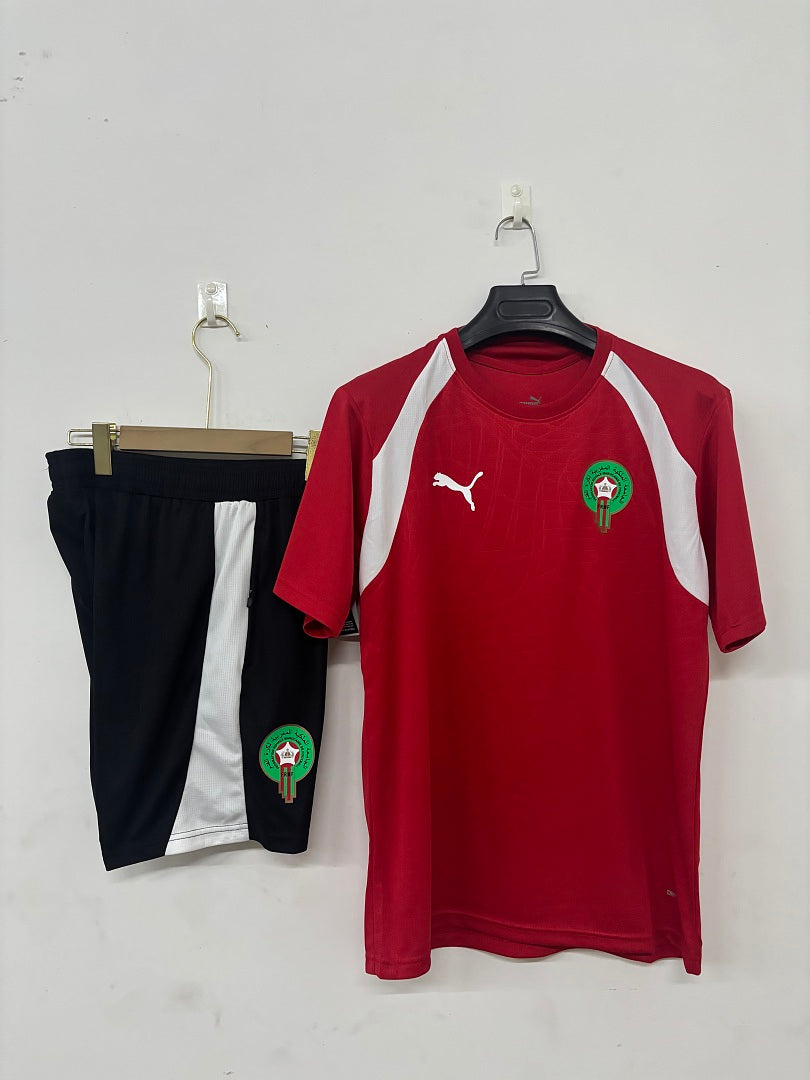 Morocco Red Short-Sleeve Training Kit 2026/27