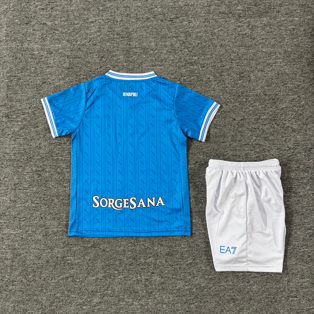 Napoli 2025/26 Home Kids Football Kit - Back
