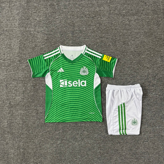 Newcastle United 2025/26 Away Kids Football Kit - Front