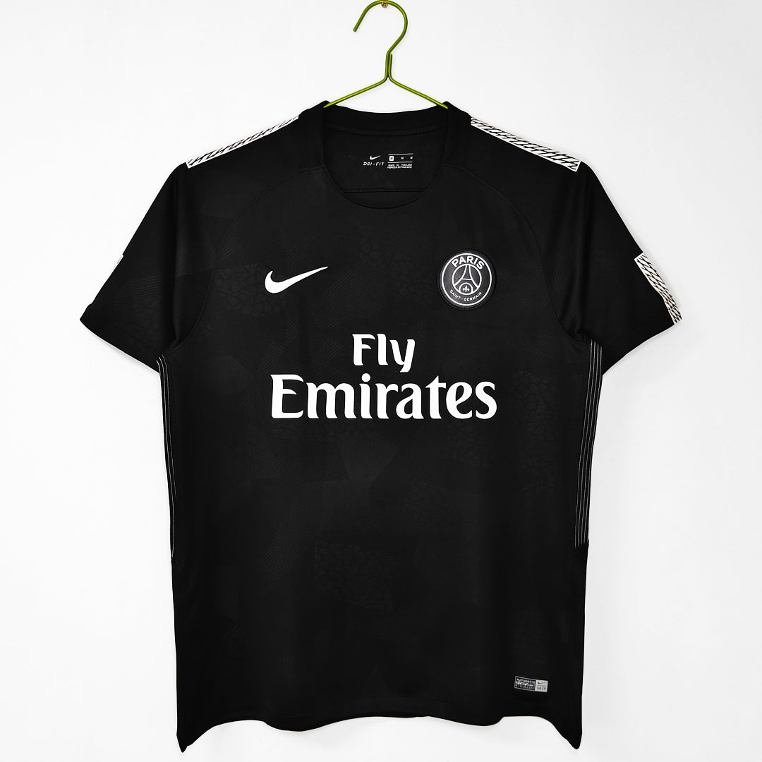 Paris Saint-Germain 2017/18 Third Black Retro Jersey - Front