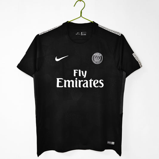Paris Saint-Germain 2017/18 Third Black Retro Jersey - Front