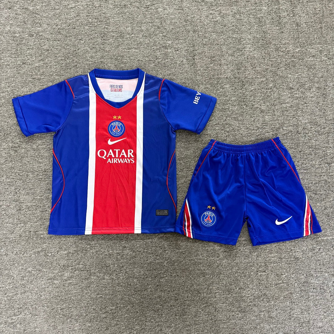 Paris Saint-Germain 2026/27 Home Double Star Badge Kids Football Kit Kids Version - Front