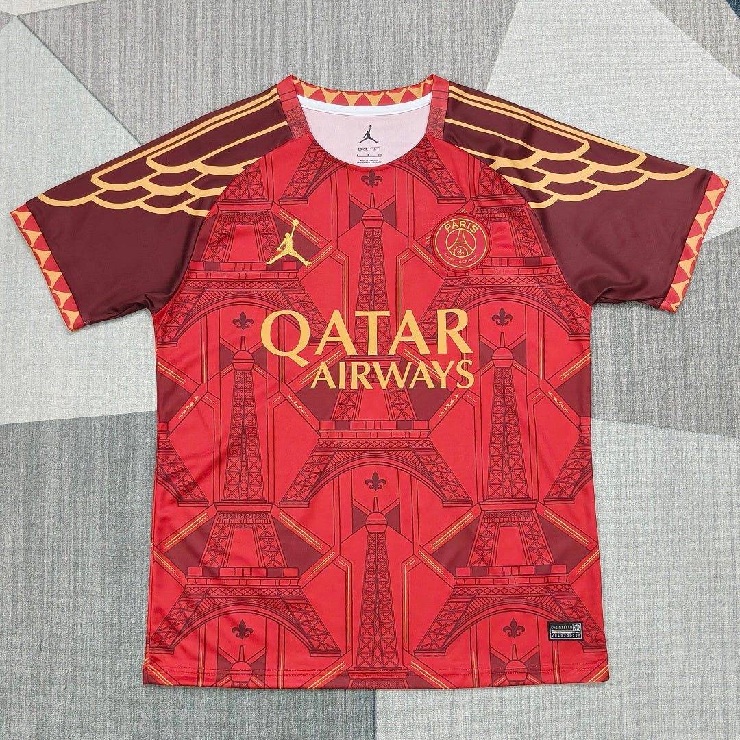 Paris Saint-Germain Red Eiffel Tower Special Fan Version Jersey - Front