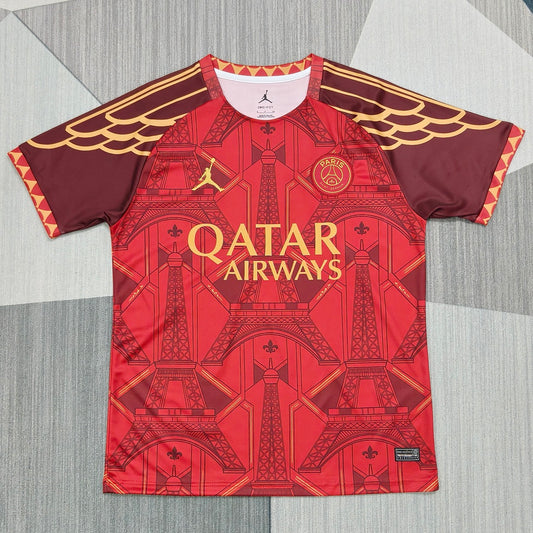 Paris Saint-Germain Red Eiffel Tower Special Fan Version Jersey - Front