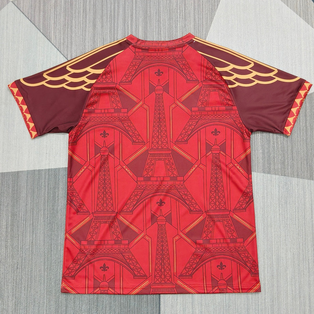 Paris Saint-Germain Red Eiffel Tower Special Fan Version Jersey - Back