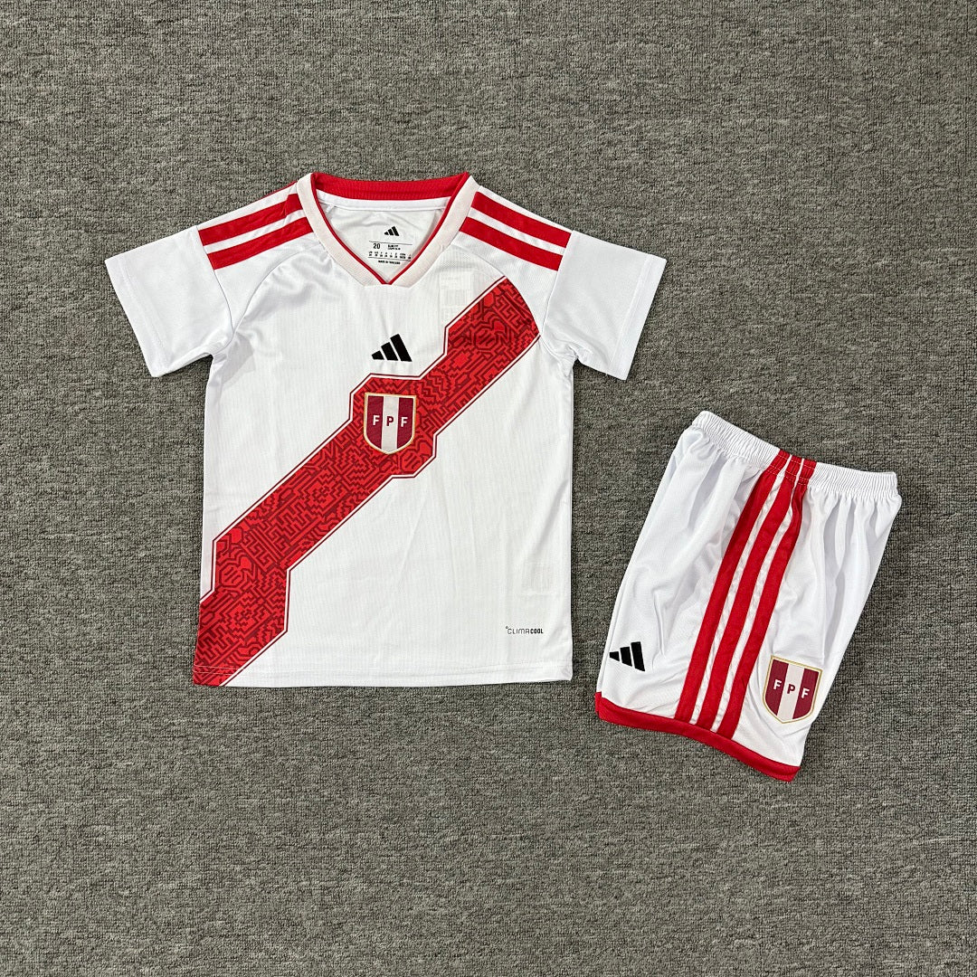 Peru 2026/27 Home Kids Football Kit Kids Version - Front