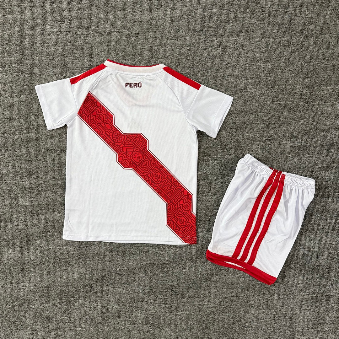 Peru 2026/27 Home Kids Football Kit Kids Version - Back