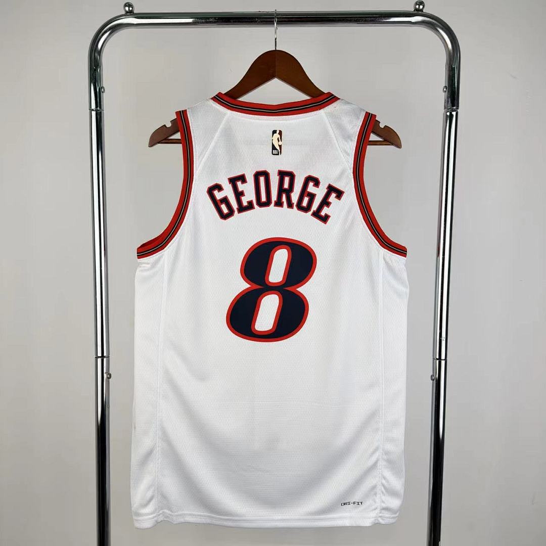 Philadelphia 76ers Paul George #8 Hardwood Classics Jersey 2025/26 - view 2