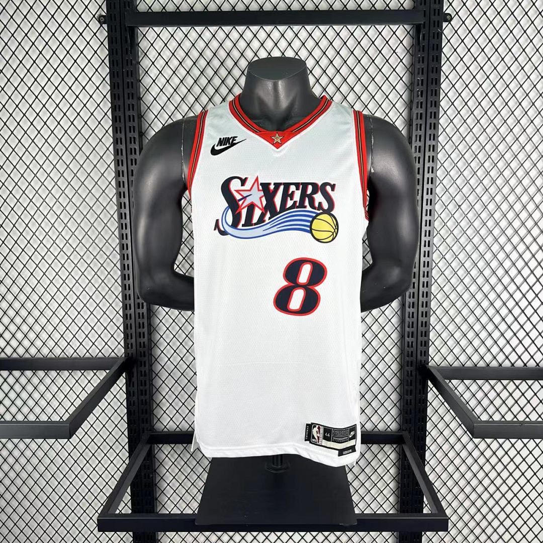 Philadelphia 76ers Paul George #8 Hardwood Classics Jersey 2025/26 - view 3