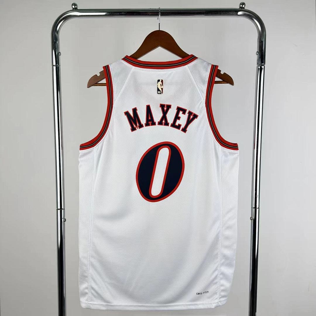 Philadelphia 76ers Tyrese Maxey #0 Hardwood Classics Jersey 2025/26 - view 2
