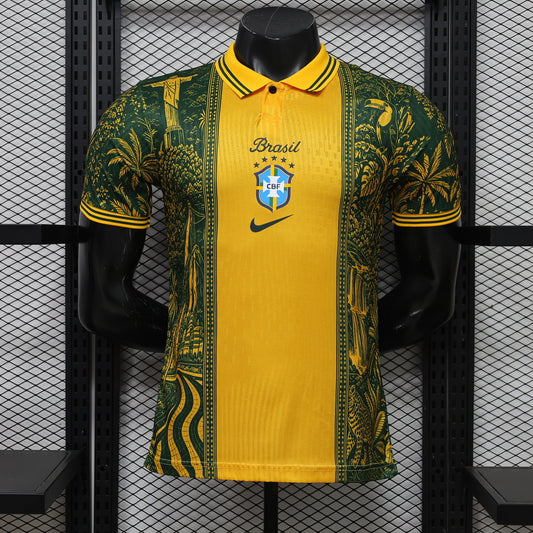 Brazil 2026/27 Yellow and Green Special Edition Player Version Jersey - Front