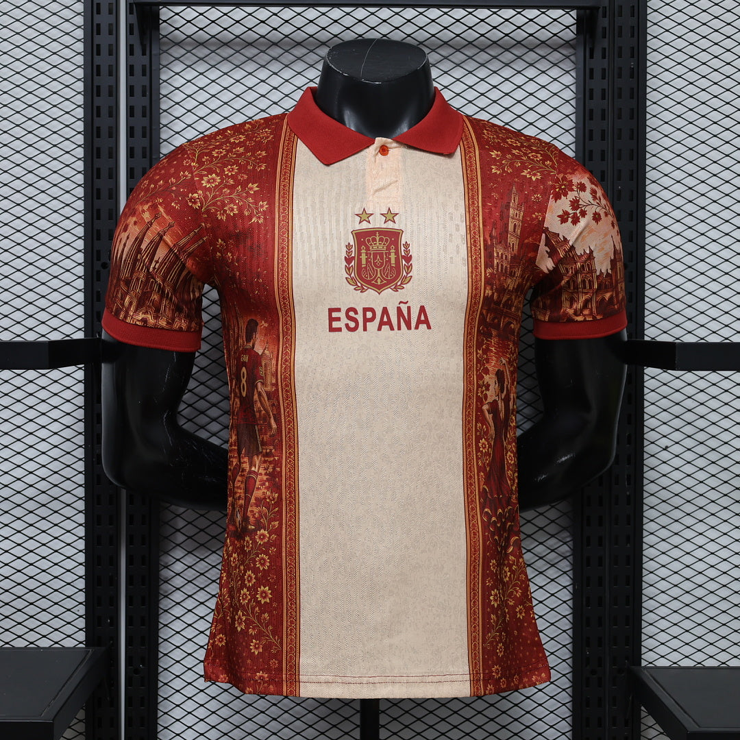 Spain 2026/27 Brown Special Edition Player Version Jersey - Front