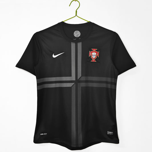 Portugal 2012/13 Third Black Retro Jersey - Front