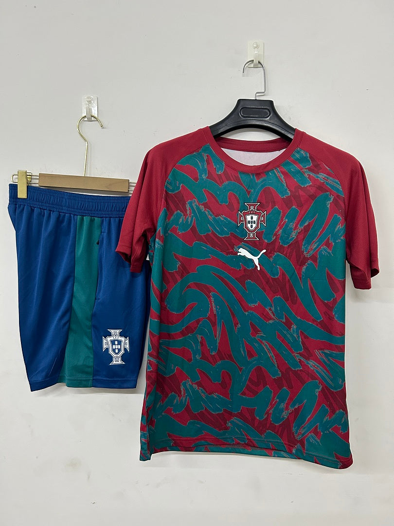 Portugal Maroon Short-Sleeve Training Kit 2026/27