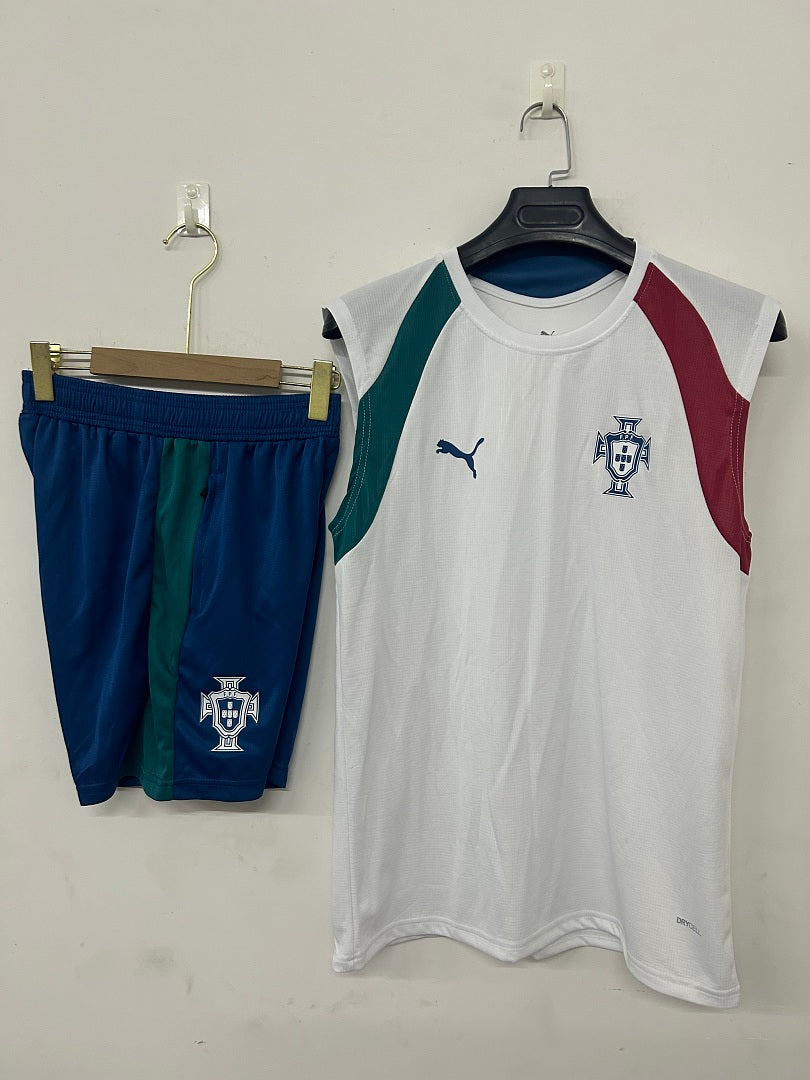 Portugal White Sleeveless Training Kit 2026/27