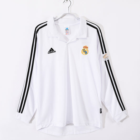 Real Madrid 2002/03 Home Long Sleeve Retro Jersey - Front