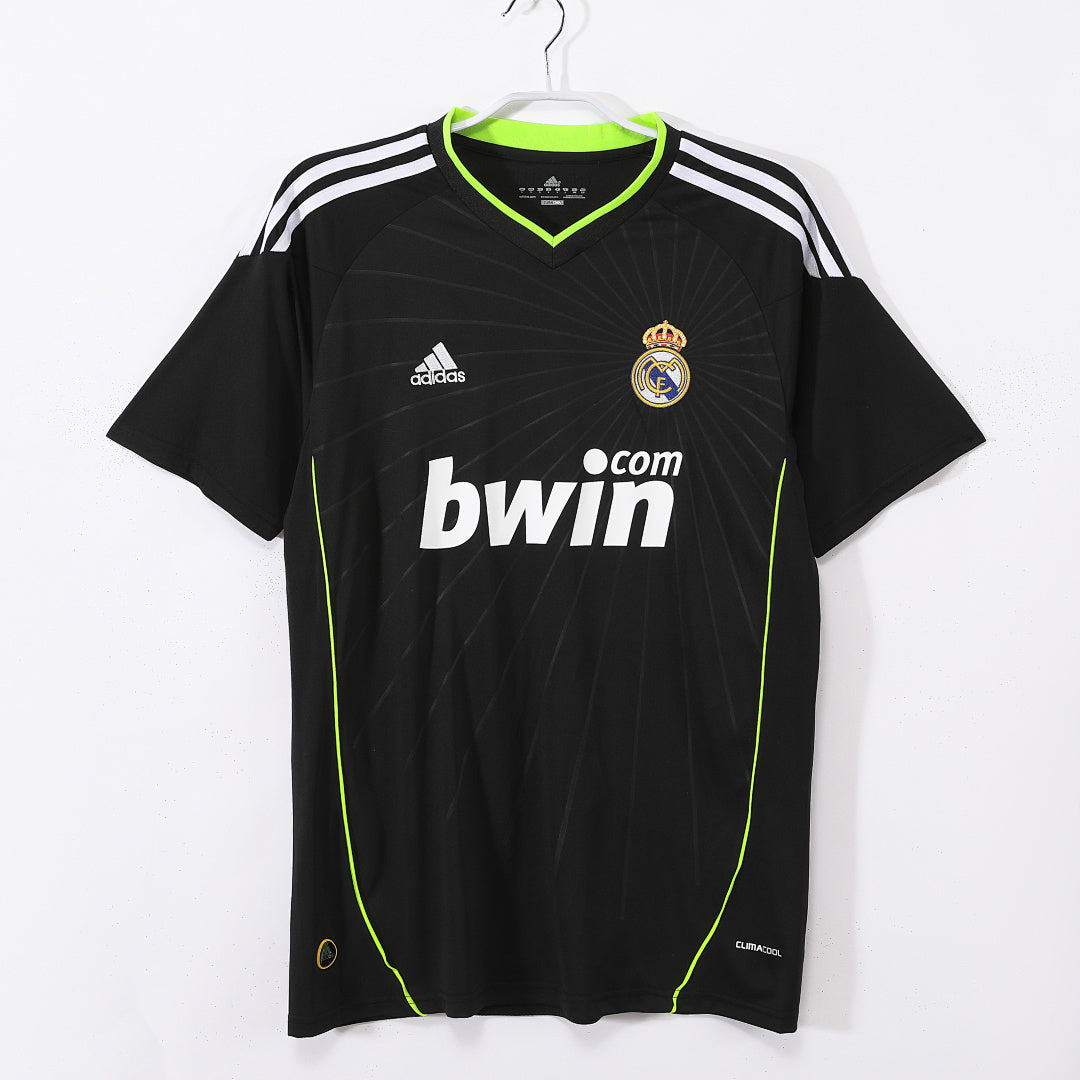 Real Madrid 2010/11 Away Black Retro Jersey - Front