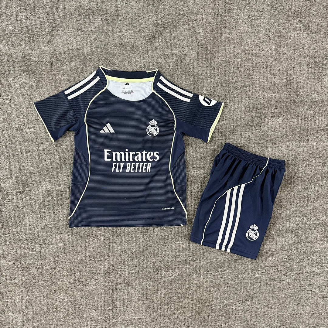 Real Madrid 2025/26 Away Kids Football Kit - Front
